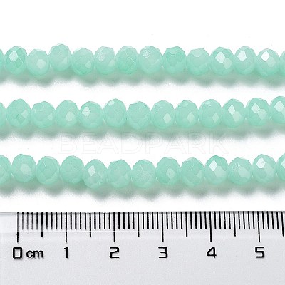 Baking Paint Imitation Jade Glass Bead Strands DGLA-A034-J6MM-A22-1