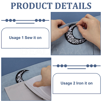 6Pcs Polyester Sew On Patches DIY-GO0002-70-1