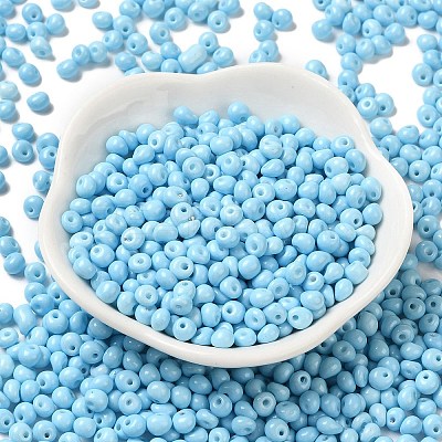 6/0 Opaque Baking Paint Glass Seed Beads SEED-M012-02A-13-1