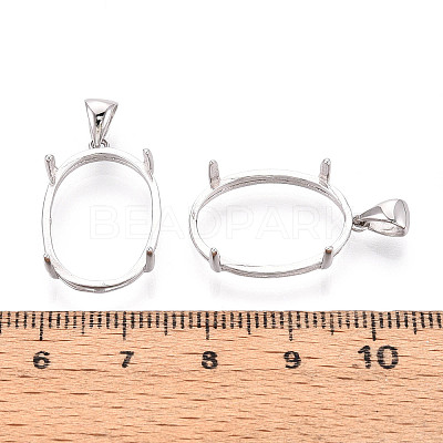 925 Sterling Silver Pendant Claw Cabochon Settings STER-N016-44C-P-1