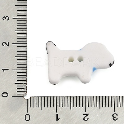Dog Ceramic Buttons BUTT-I018-01B-01-1