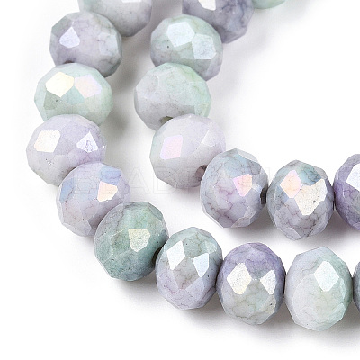 Ombre Effect Dyed Glass Beads Strands X-GLAA-C023-02B-A-1