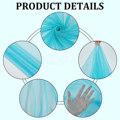 Polyester Mesh Fabric DIY-WH20009-40R-1