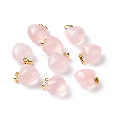 Natural Rose Quartz Pendants X-G-I311-A13-G-1