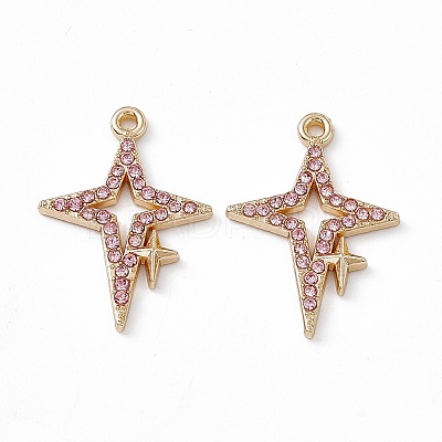 Alloy Rhinestone Pendants PALLOY-P287-08LG-02-1