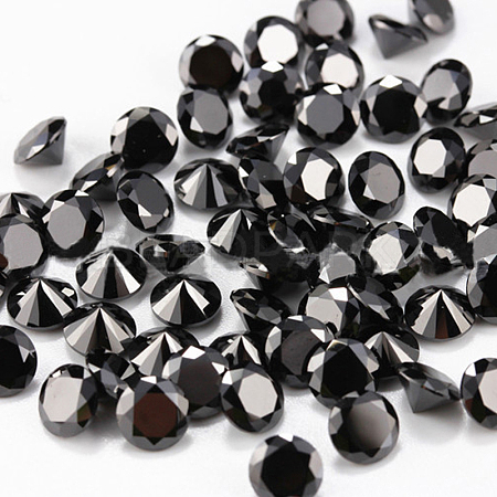 Diamond Shaped Cubic Zirconia Pointed Back Cabochons ZIRC-R004-8mm-02-1