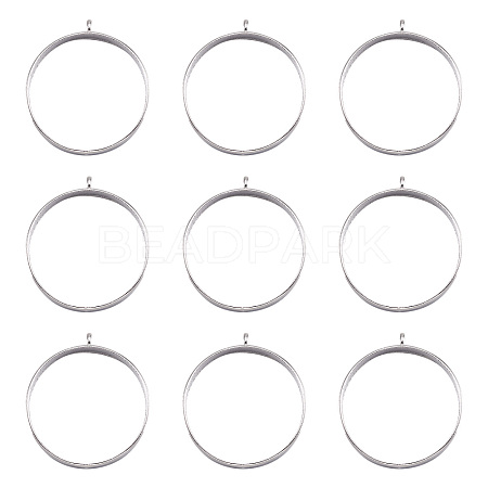 Alloy Open Back Bezel Big Pendants PALLOY-TA0021-01P-1