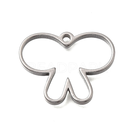 304 Stainless Steel Hollow Pendants STAS-D381-02B-P-1