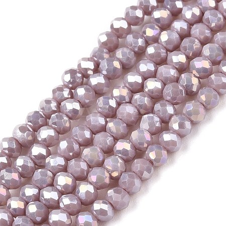 Electroplate Glass Beads Strands EGLA-A044-P2mm-B13-1