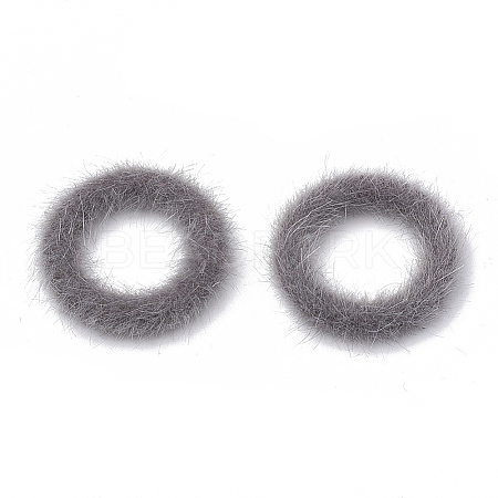 Faux Mink Fur Covered Linking Rings X-WOVE-N009-07E-1