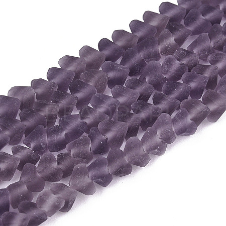 Frosted Transparent Glass Beads Strands LS-GLAA-N016-4mm-02-1
