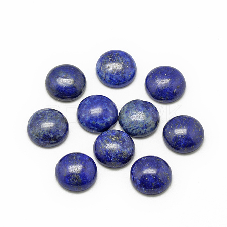 Natural Lapis Lazuli Cabochons G-R416-10mm-33-1
