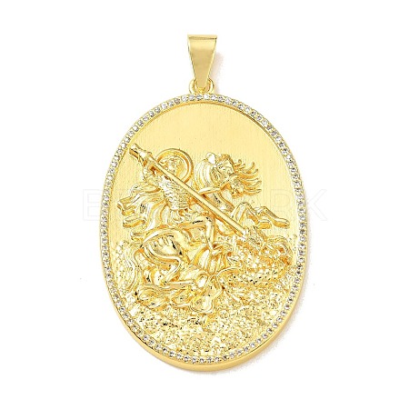 Religion Brass Micro Pave Clear Cubic Zirconia Big Pendants KK-A303-10B-G-1
