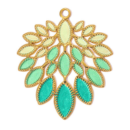 304 Stainless Steel with Enamel Pendants SA-OY001-30G-1
