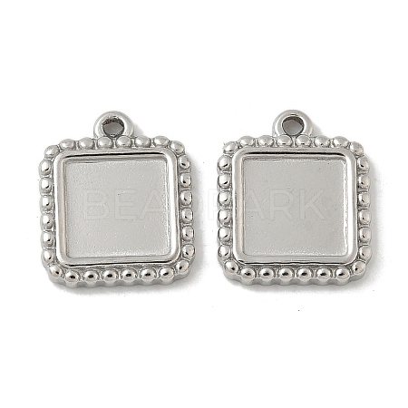 304 Stainless Steel Pendant Cabochon Settings STAS-D127-01P-1