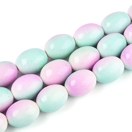 Spray Painted Synthetic Turquoise Beads Strands TURQ-T004-15D-1