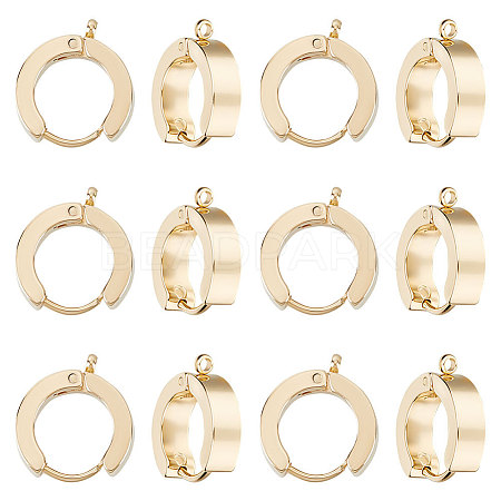 Unicraftale 12Pcs 201 Stainless Steel Huggie Hoop Earrings Findings STAS-UN0043-22-1