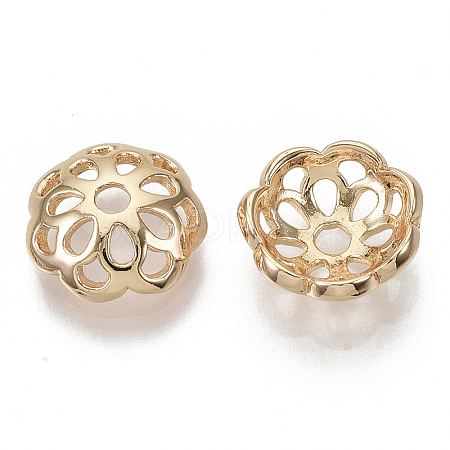 Multi-Petal Brass Bead Caps KK-S354-211-NF-1