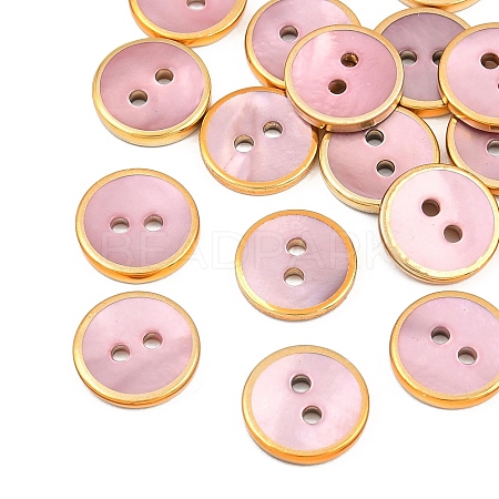 Golden Edge Naturl Black Lip Shell Button SH-CBA0ED6-01B-1