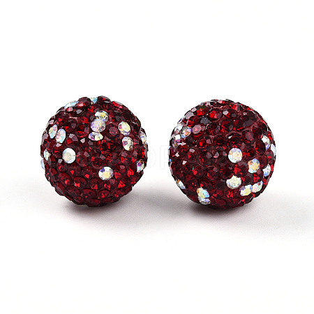 Polymer Clay Pave Rhinestone Beads RB-T018-01E-1