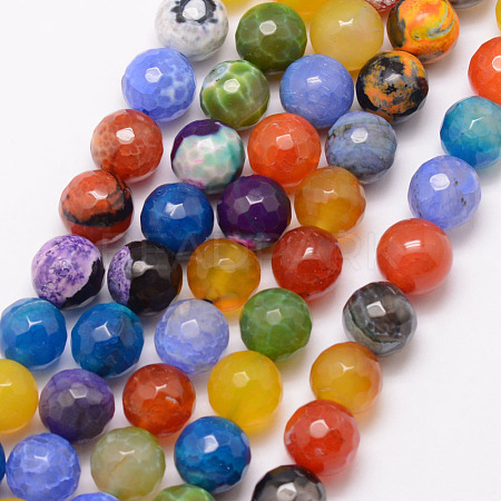 Natural Fire Crackle Agate Bead Strands G-K166-07F-10mm-16-1