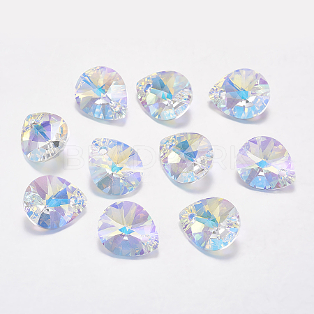Faceted K9 Glass Rhinestone Charms LS-RGLA-F053-E-001AB-1