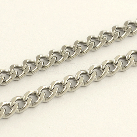 304 Stainless Steel Curb Chains CHS-R008-07-1