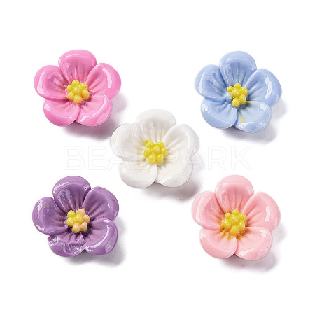Opaque Resin Cabochons X-RESI-R455-01B-1