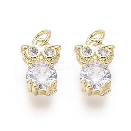 Brass Charms ZIRC-L087-039G-1