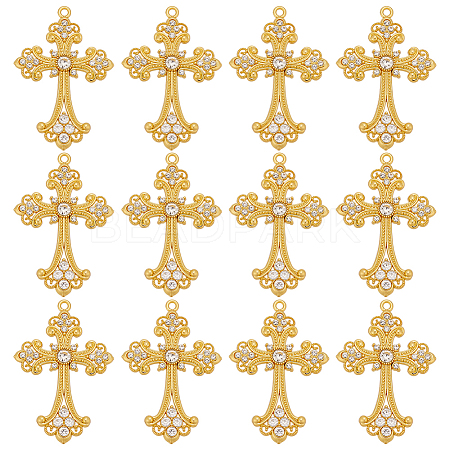 12Pcs Alloy Big Gothic Pendants ALRI-ME0001-01-1
