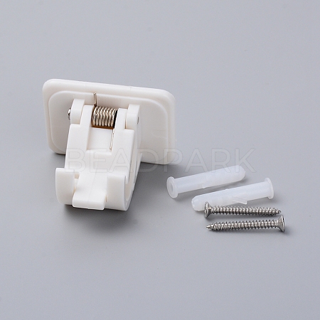 (Clearance Sale)Plastic Self Adhesive Curtain Rod Hanger FIND-WH0070-01-1