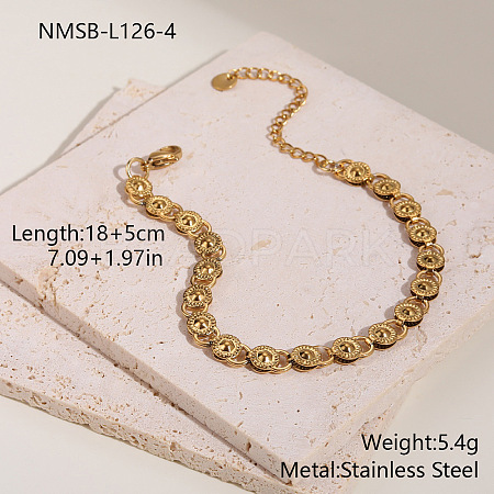 304 Stainless Steel Link Chain Bracelets WG2CD65-04-1