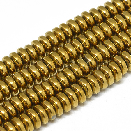 Electroplate Non-magnetic Synthetic Hematite Beads Strands G-T061-42F-1