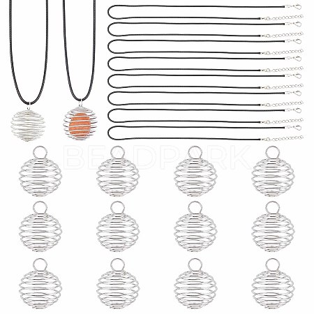 SUNNYCLUE Round Wire Pendant Necklaces DIY Making Kit DIY-SC0017-53-1