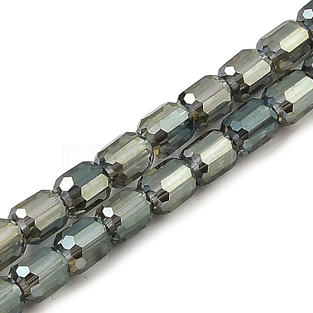 Electroplate Transparent Glass Beads Strands GLAA-C029-02A-04-1