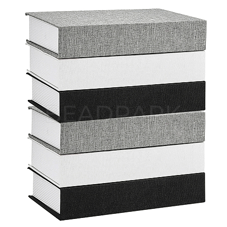6Pcs 6 Styles Fake Book Model Simulation Book AJEW-NB0008-24A-1