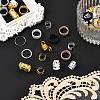 130Pcs 26 Styles Alloy/Aluminum/Iron Hair Coil Cuffs OHAR-CJ0001-04-6