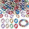 160Pcs 8 Colors ABS Plastic with Crystal Rhinestone Quick Link Connectors KY-AR0001-49-1