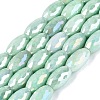 Anti-Tarnish Electroplate Glass Beads Strands EGLA-Q130-02A-06-1