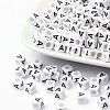 Letter Acrylic European Large Hole Beads X-OPDL-R050-10mm-A-1