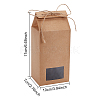 Folding Kraft Paper Box with Visible Window CON-WH0087-98-2