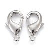 Platinum Brass Lobster Claw Clasps X-KK-903-N-NF-3