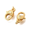 Brass Micro Pave Clear Cubic Zirconia Lobster Claw Clasps KK-G600-25G-04-2