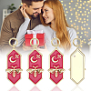 6Pcs Brass Micro Pave Cubic Zirconia Pendants KK-BBC0025-85-7