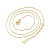 Brass Curb Chains Necklace for Men Women NJEW-G029-01G-3