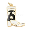 Brass Enamel Pendants KK-G522-50G-02C-1