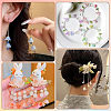 200Pcs Transparent Glass Beads Caps GLAA-PA0001-21-7