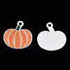 Autumn Theme Spray Painted Alloy Enamel Pendants X-PALLOY-N164-007A-3