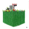 Hibiscus Artificial Grass Table Skirt AJEW-WH0023-10-1
