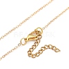Brass Pendant Necklaces & Paperclip Chain Necklaces Sets NJEW-JN03022-9